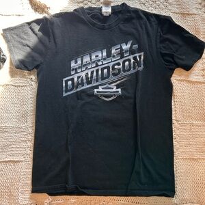 Harley Davidson Chilkoot Pass Alaska T Shirt Black & Silver Unisex